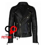 Quilted leather jacket