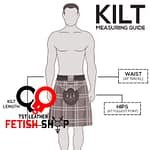 Leather mens kilt. sizing guide