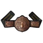Copper Big Gold World Heavyweight Championship Belt w/ Tooled Strap