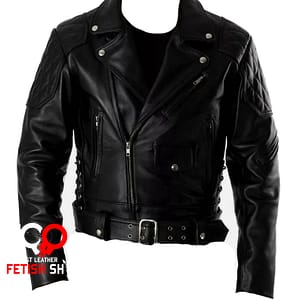 Quilted Fetish Gear leather jacket
