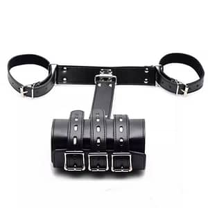 Leather bondage cuffs