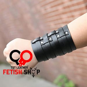 Gay leather wristband