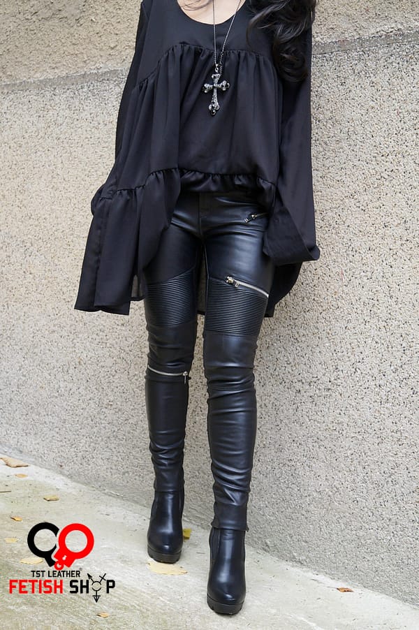 Women leather pant